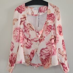 ASOS Pink Floral Blazer